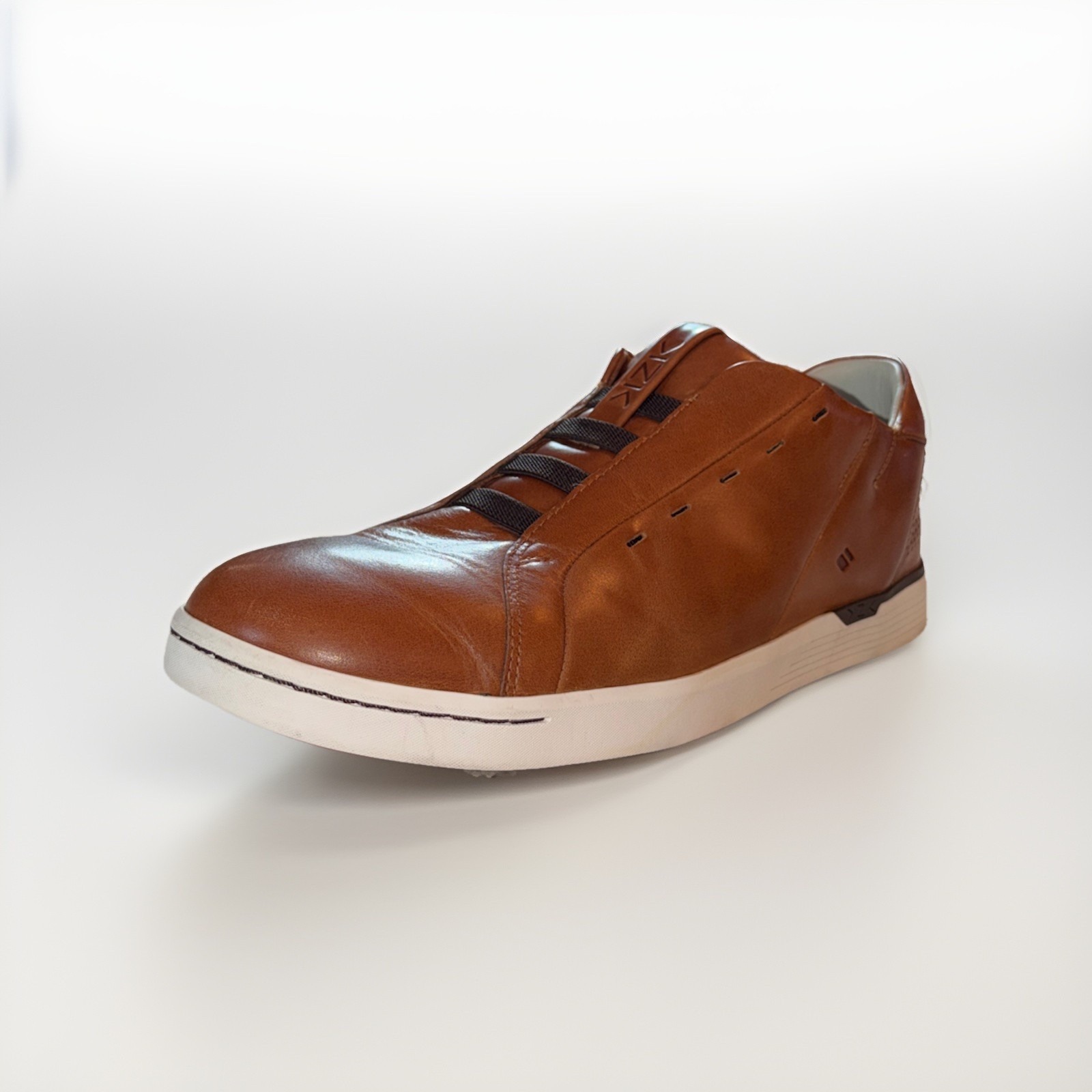 Kizik Kzk New York Brown Leather Slip-On Sneakers Men's Size 12 M M0201dt